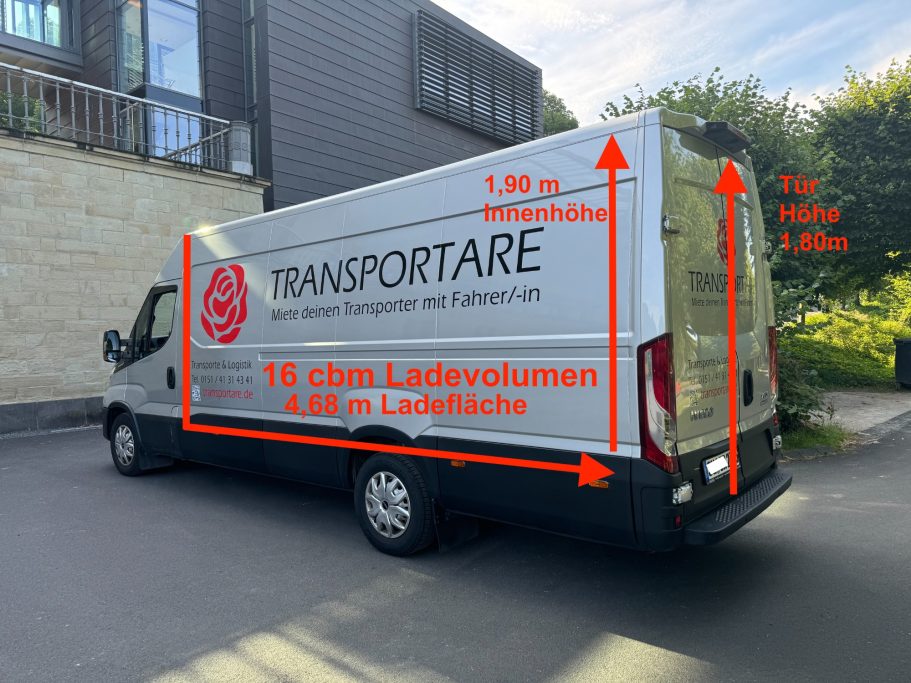 TRANSPORTARE Transporter Miete einen Transporter mit Fahrer Fahrerin Siegburg Bonn Köln Rhein Sieg